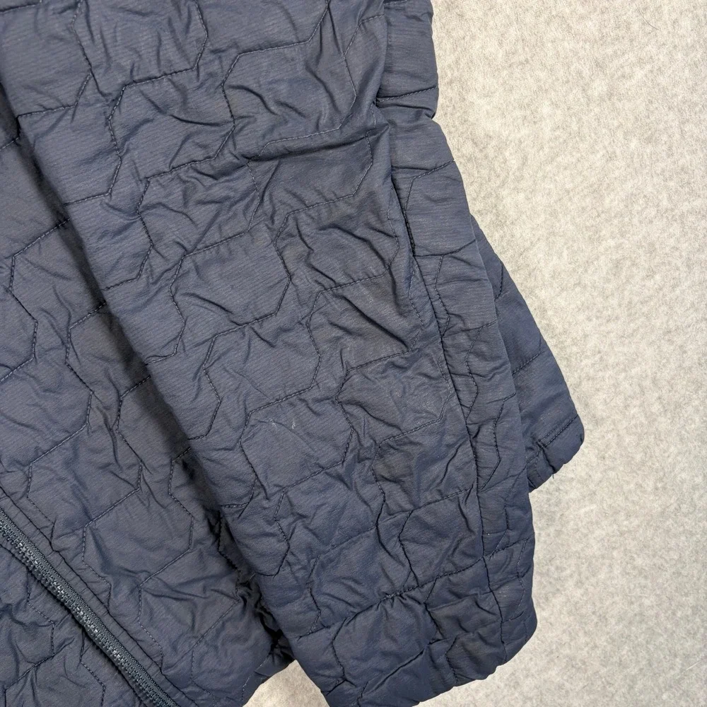 The North Face ThermoBall Jacket Mens Size Medium Navy Blue Quilted Hooded READ